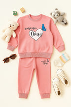 Pink Semprefoi Deus Fleece Tracksuit for Girls