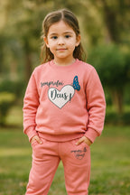 Pink Semprefoi Deus Fleece Tracksuit for Girls