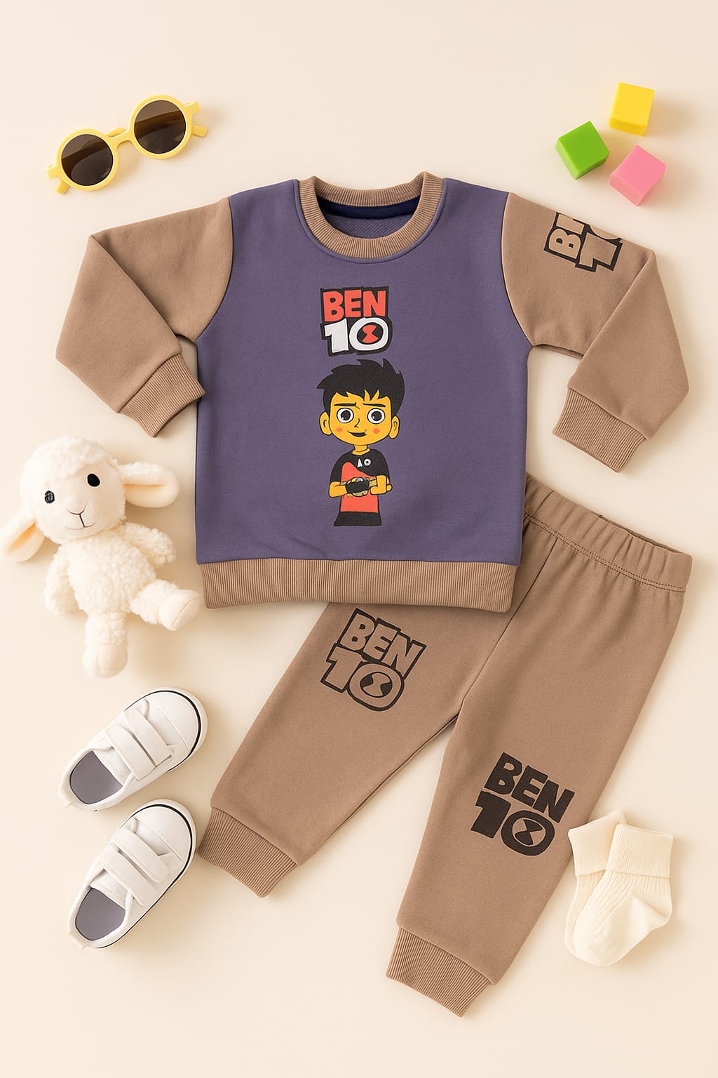 Ben 10 Printed Fleece Tracksuit for Kids