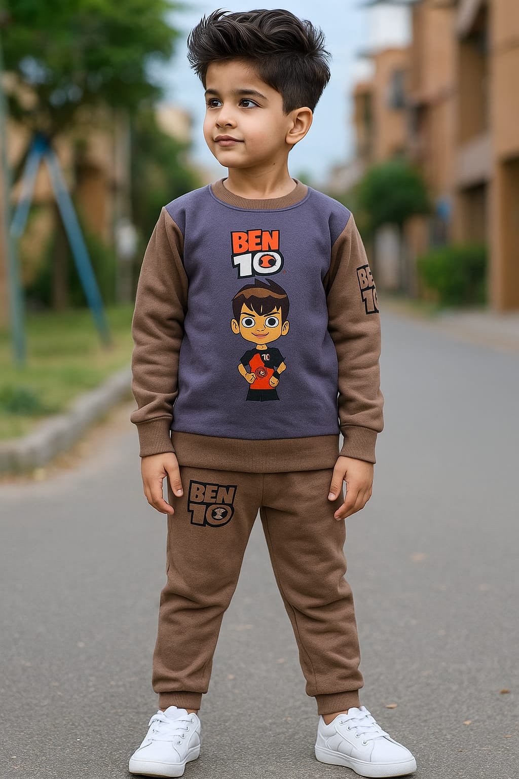 Ben 10 Printed Fleece Tracksuit for Kids