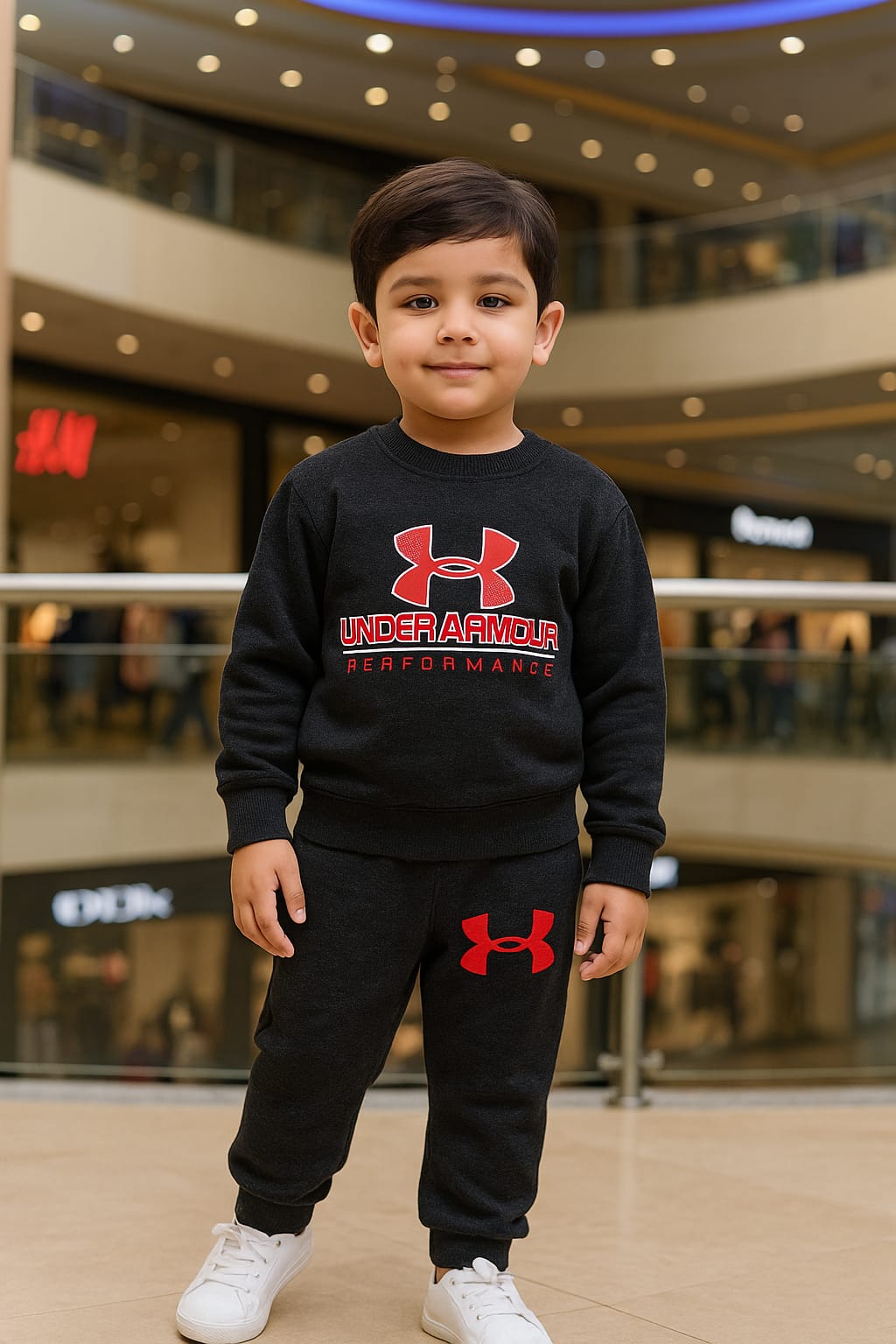 Black Under Armour Fleece Tracksuit for Kids